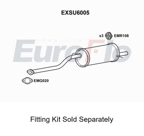 Rear muffler silencer - rear,