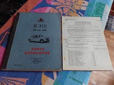 Rover P4 80 and 100 Original 1959 Factory Parts Catalogue Book & Amendment VGC