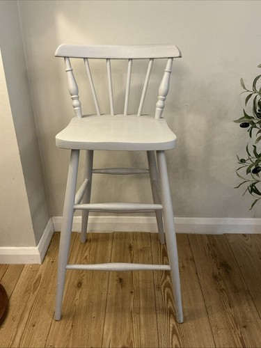 Vintage grey wooden windsor - wooden,