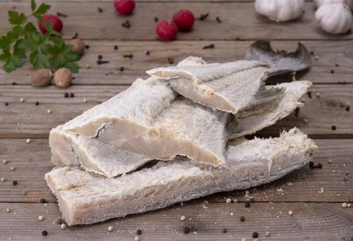 Dry and salted codfish - and,