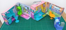 Rare Fashion Polly Pocket Super Stylin' Mall inc TWO Dolls, Clothes, Accessories