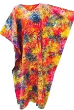 New AUTUMN Cotton Vibrant Tie Dye Kaftan Caftan Dishdash Cool Long Dress Plus