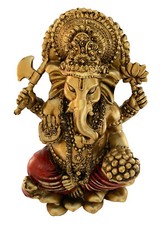 GANESH FIGURINE Gold Red with