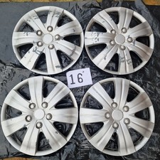 Set of Four (4), 16" Wheel Trims, 5 faux bolts, silver/chrome, 7 Spoke style