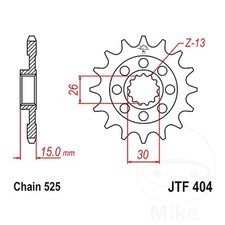 JT Front Sprocket 16 Tooth 525