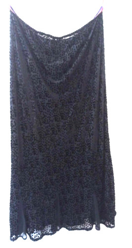 Monsoon silk devore - silk, black