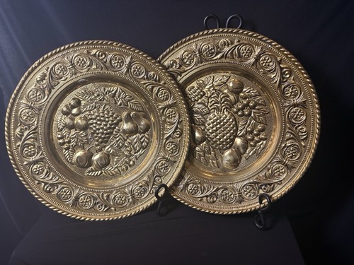 Vintage brass embossed wall - vintage,
