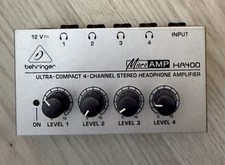 Behringer MICROAMP HA400 Ultra-Compact 4 Channel Stereo Headphone Amplifier