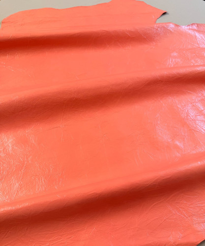 Coral pink leather hides skins - leather,