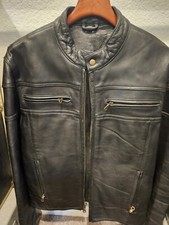 Men's Black Leather Motorcycle