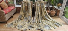 VINTAGE TOILE LINED CURTAINS 80" DROP BY 76" WIDTH