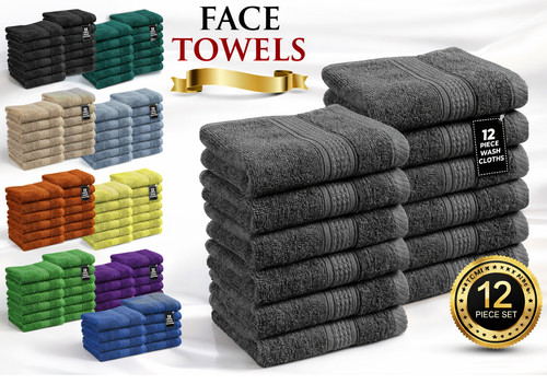 12x face cloths towels - 12x,