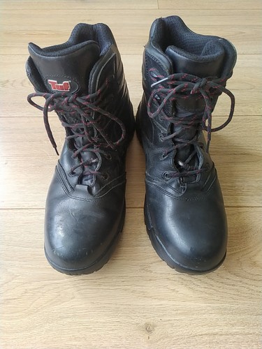 Tuf black leather - steel, toe