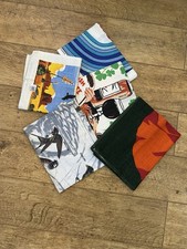 5 X Vintage Linen Tea Towels Poppy, Birds, Irish Coffee, Diary Council, Arizona