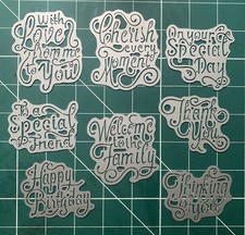 Set of 8 Die’Sire Sentiment Dies