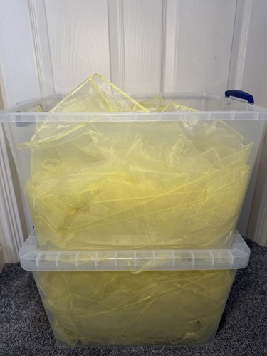 Yellow organza chair - , sashes