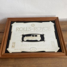 Rolls Royce Mirror 12” X 9” Man cave Car Collector Home Garage