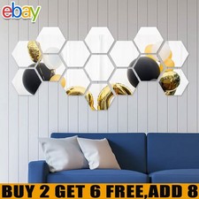 Pack of 12 3D Hexagon Mirror