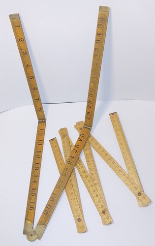 Vintage folding rulers 1 - 2,