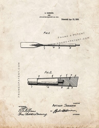 Oar patent print - patent,
