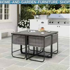 4 Seater Rattan Cube Garden