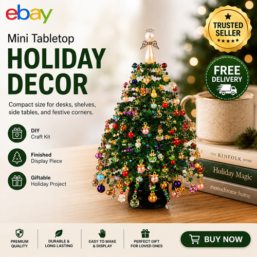 Beaded christmas tree - christmas, kit