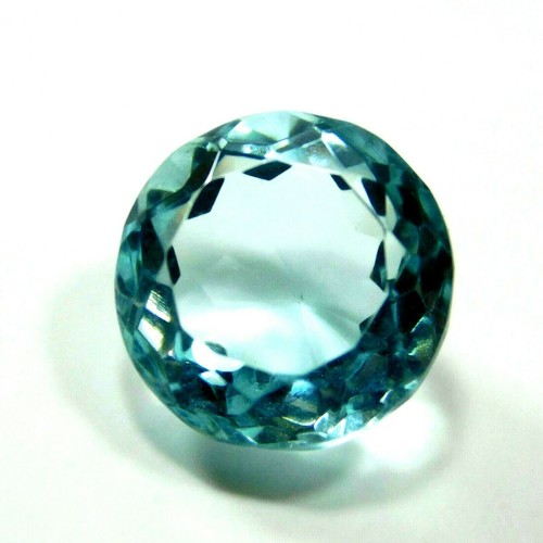 Natural aquamarine blue - blue, round