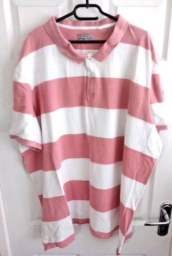 Men polo shirt 4xl - men's, pink