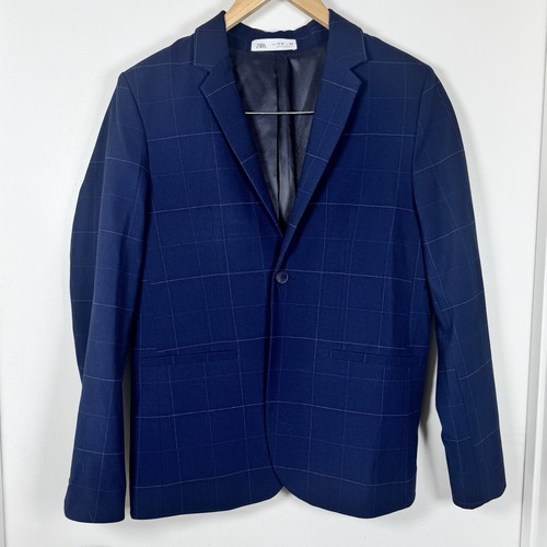 Zara navy blue check - zara,