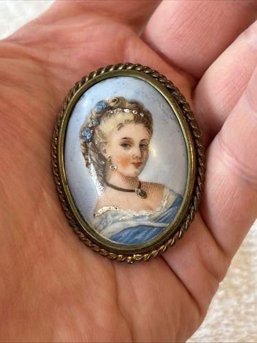 Vintage gold metal limoges - gold,