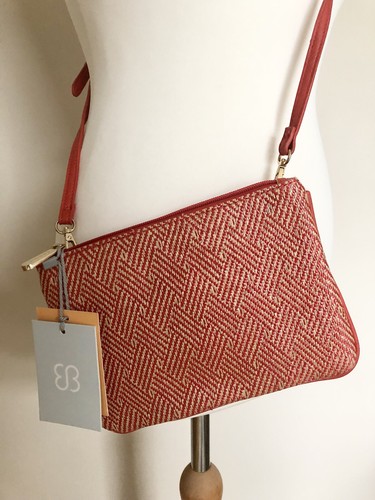 Bessie london red bag weave - red,