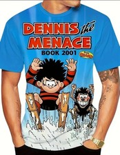 Dennis The Menace Mens Big & Tall Retro Comic Graphic T-Shirt Polyester 2XL-6XL 
