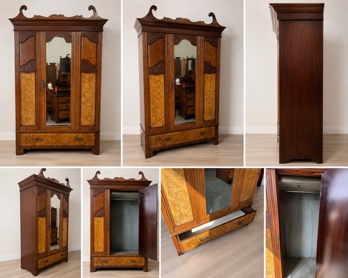 Antique edwardian burr - antique, walnut