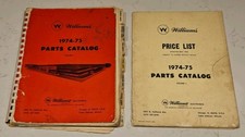 Williams 1974-75 Parts Catalog and Price List in Very Good Used Condition 