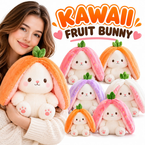 Kawaii fruit bunny plush toy - bunny,