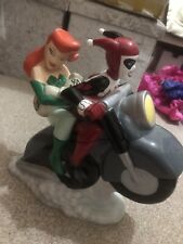 HARLEY QUINN & POISON IVY ON MOTORCYCLE COOKIE JAR WARNER BROS STORE 1999 BATMAN