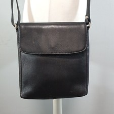 JOBIS Cute Black Leather Crossbody Bag Messenger Satchel Retro Shoulder