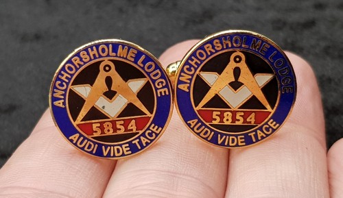 Pair gold plated enamel - of,