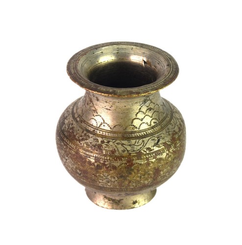 Old brass water serving - brass, pot