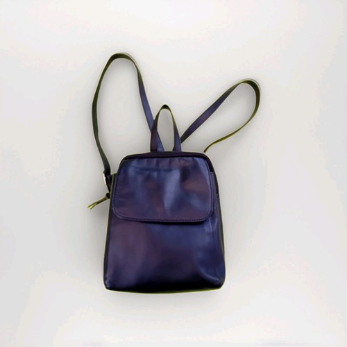 Jobis black leather backpack - black,