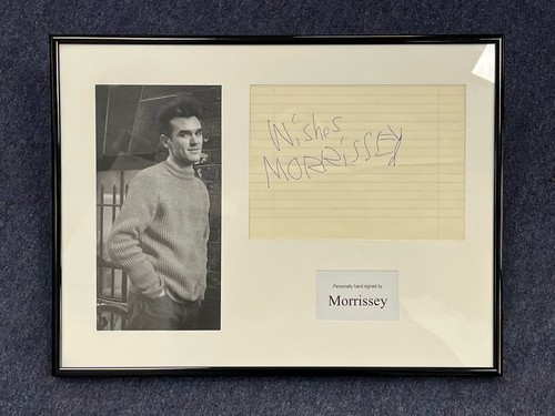 Morrissey hand signed paper - hand,