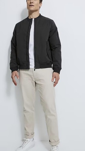 Black lightweight bomber - lightweight,