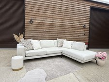 White Dfs Corner Sofa With Delivery Available Next Day