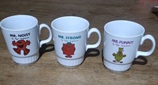 X3 Vintage Mr Men Mugs