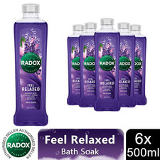 Radox 100% Nature Inspired Fragrance Bath Soak, Feel Relaxed, 6 Pack, 500ml