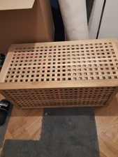 IKEA Hol Large Wooden Storage Table Acacia Blanket Box, 95 x 50 Cm