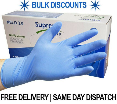 Blue nitrile disposable gloves - disposable,