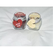 2 x MINI ME GLASS SCENTED CANDLES 1oz - CINNAMON SPICE & FRENCH