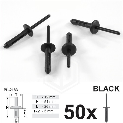 50x 5mm hole clips bumper - 5mm,