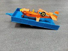 Corgi Toys (part of Gift Set 19) Blue trailer + Nipper aircraft Spares or Repair